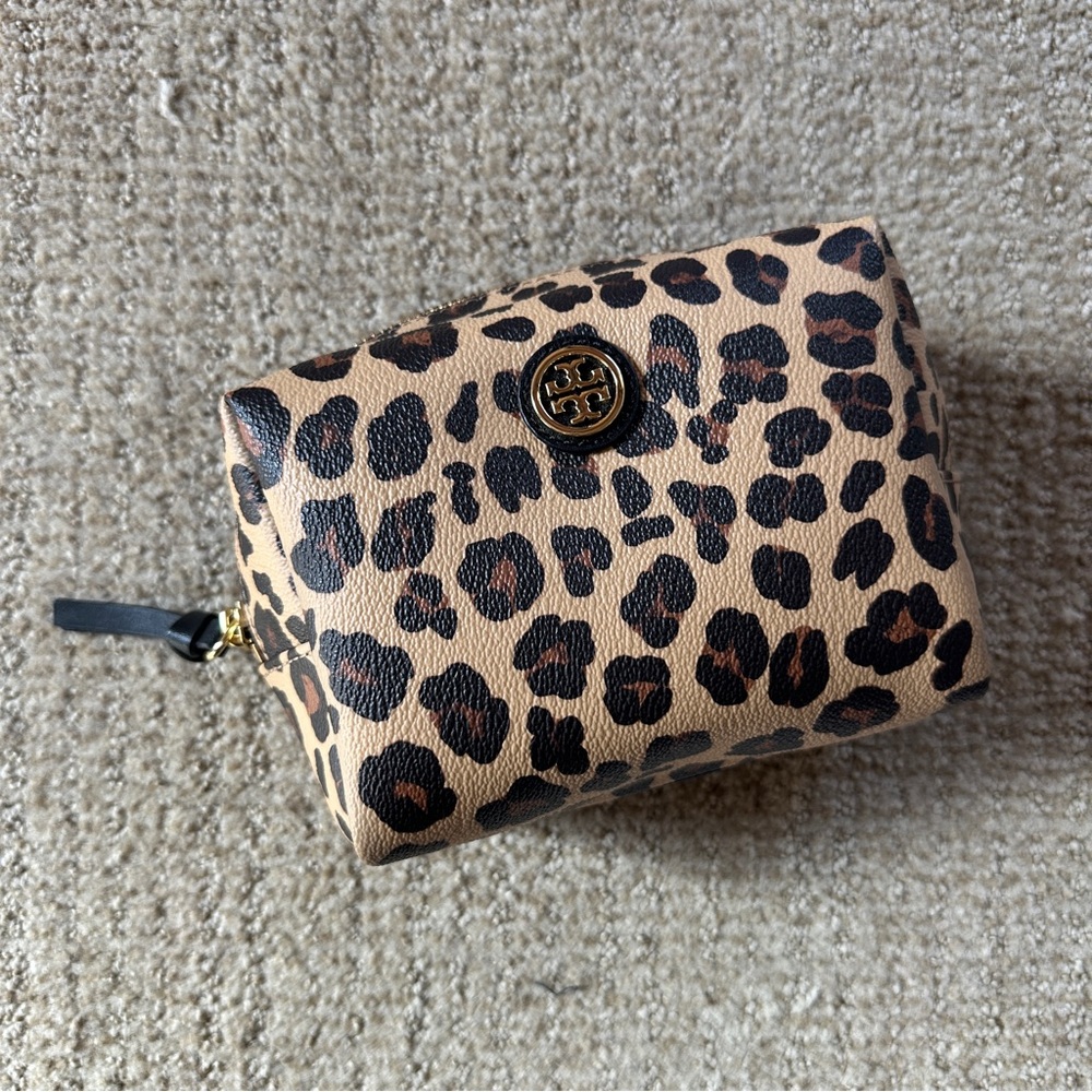 Tory Burch Leopard Cosmetics Bag
